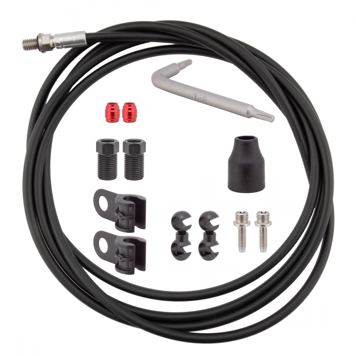 Brake Disc Sram HYD Hose Kit BK 2000mm Threaded Inline Crimp MTN BK