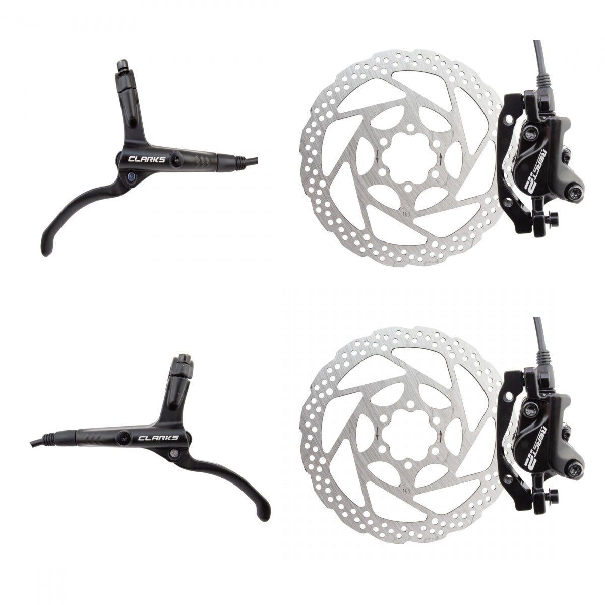 Brake Disc CLK REACT-2 HYD F&R w/LVR 160 IS BK