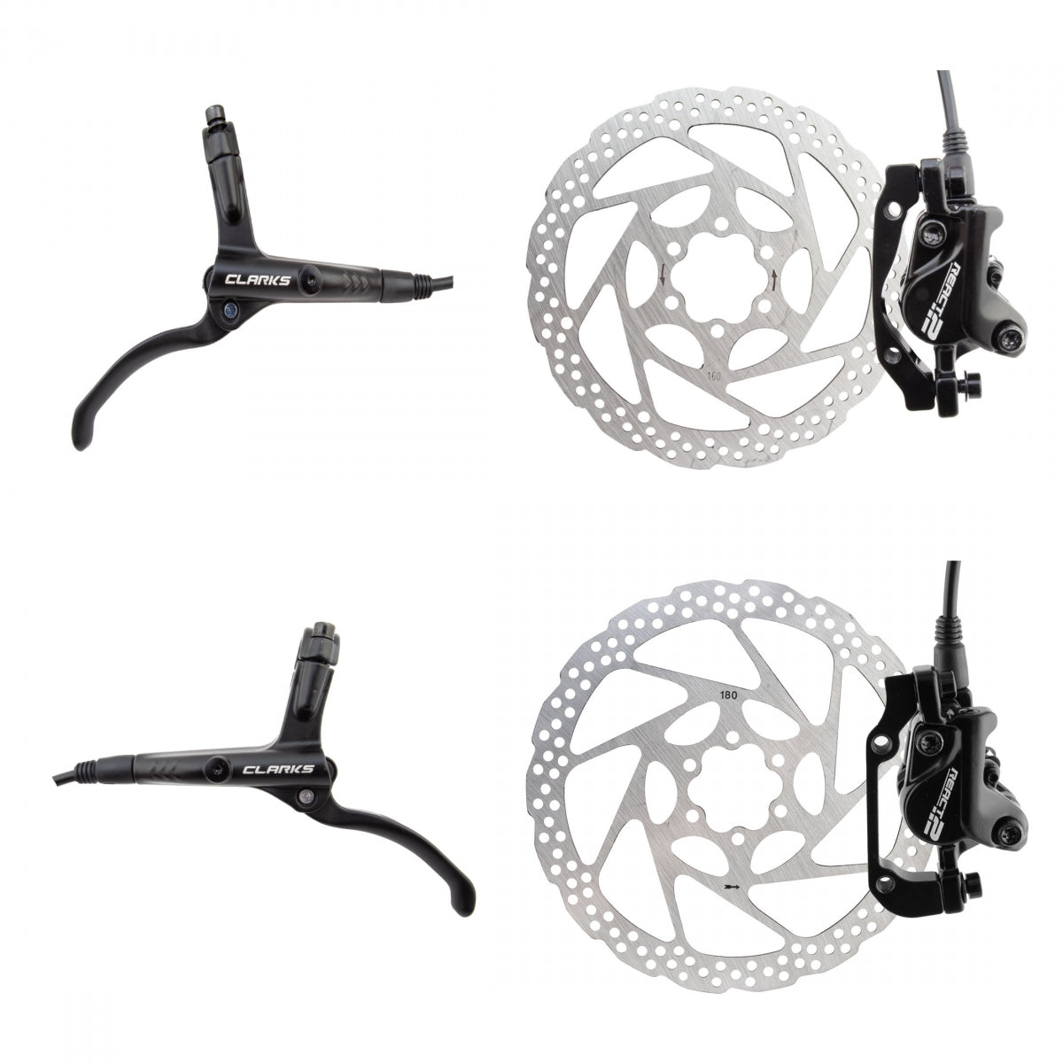 Brake Disc CLK REACT-2 HYD FT-180/RR-160 w/LVRS IS BK