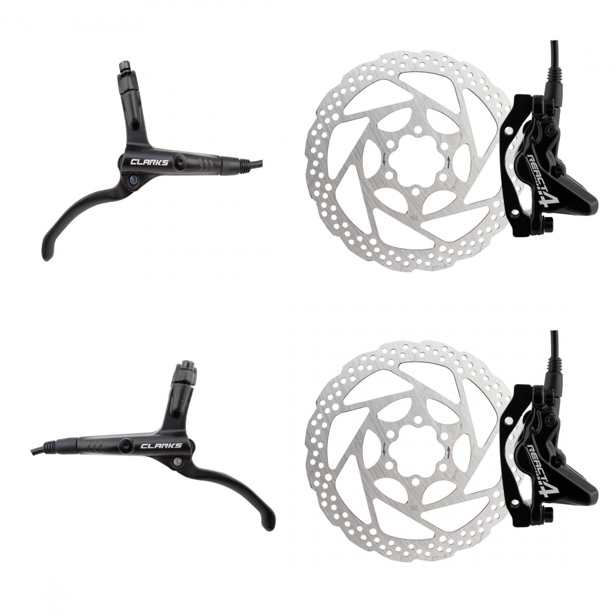 Brake Disc CLK REACT-4 HYD F&R w/LVR 160 IS BK