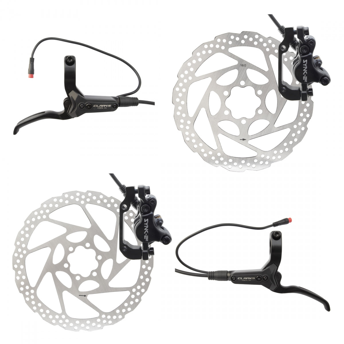 Brake Disc CLK SYNC-2E HYD FT-180/RR-160 w/LVRS BK