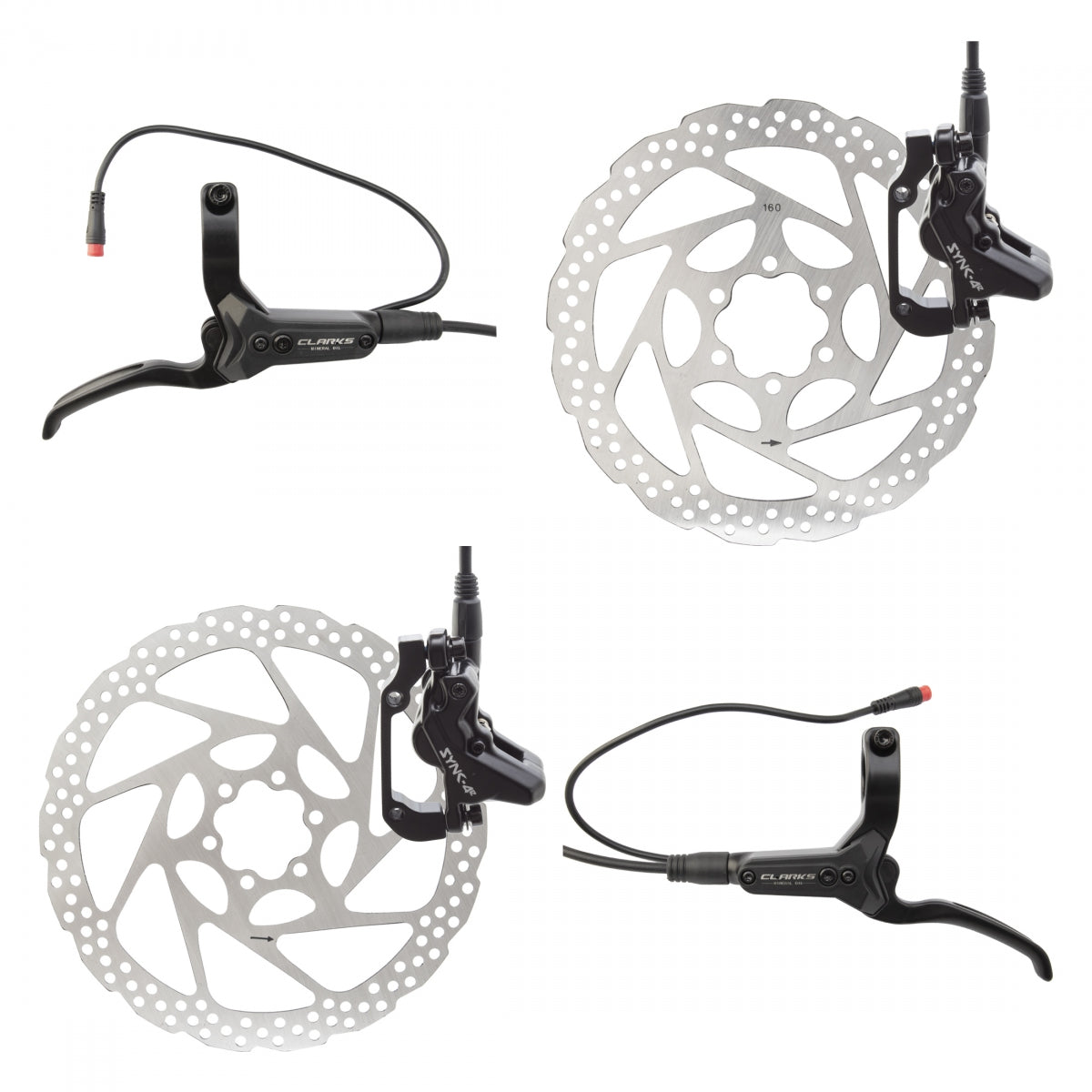 Brake Disc CLK SYNC-4E HYD FT-180/RR-160 w/LVRS BK