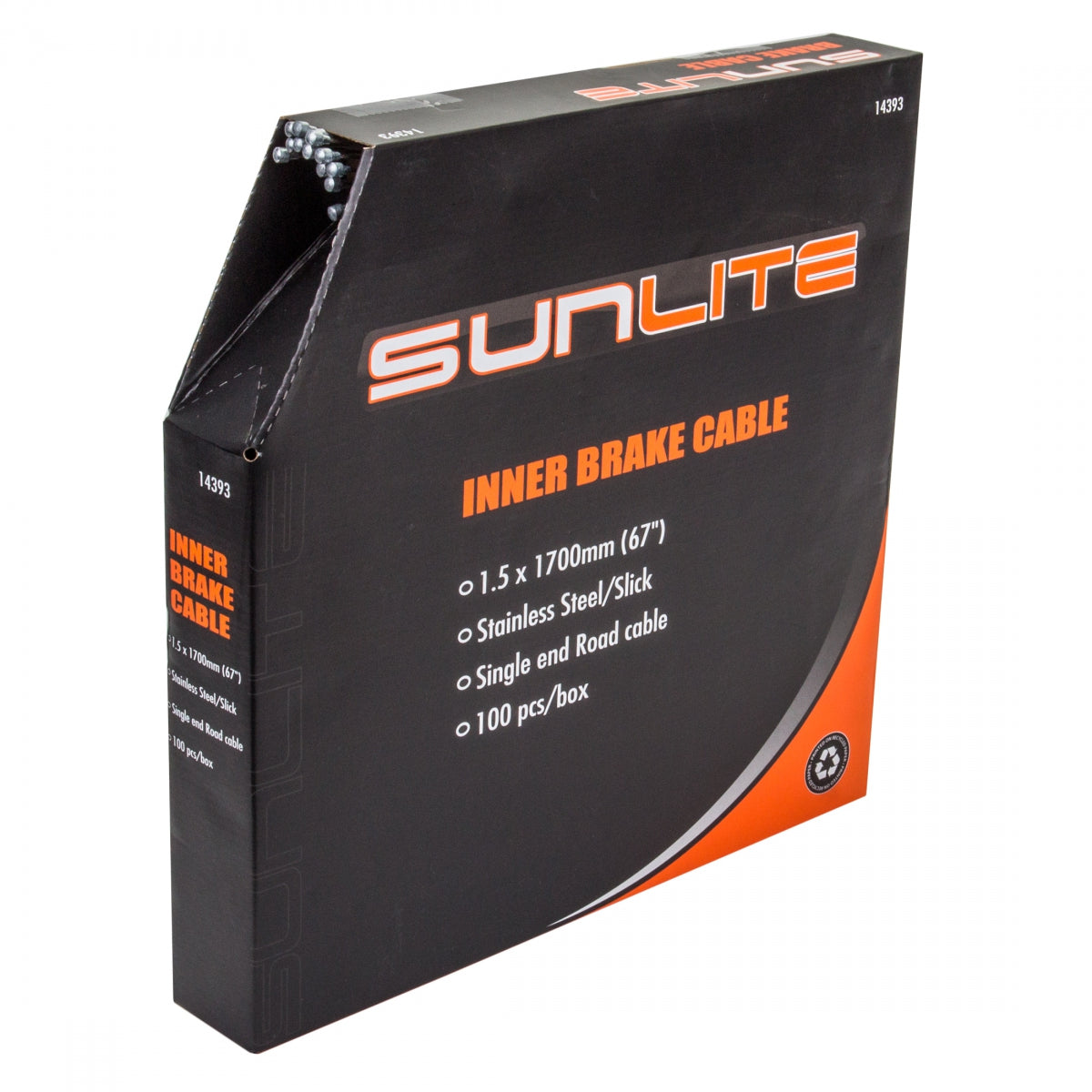 Cable Brake Sunlt 1.5x1700SS SLK RD BXof100