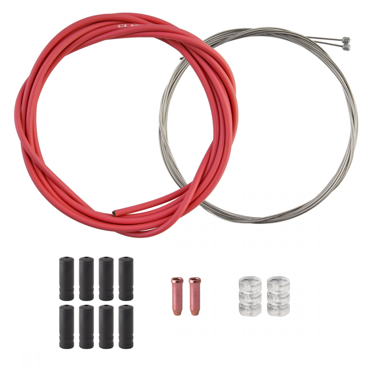Cable Gear CLK Kit F+R SS SPT RD/MT Red