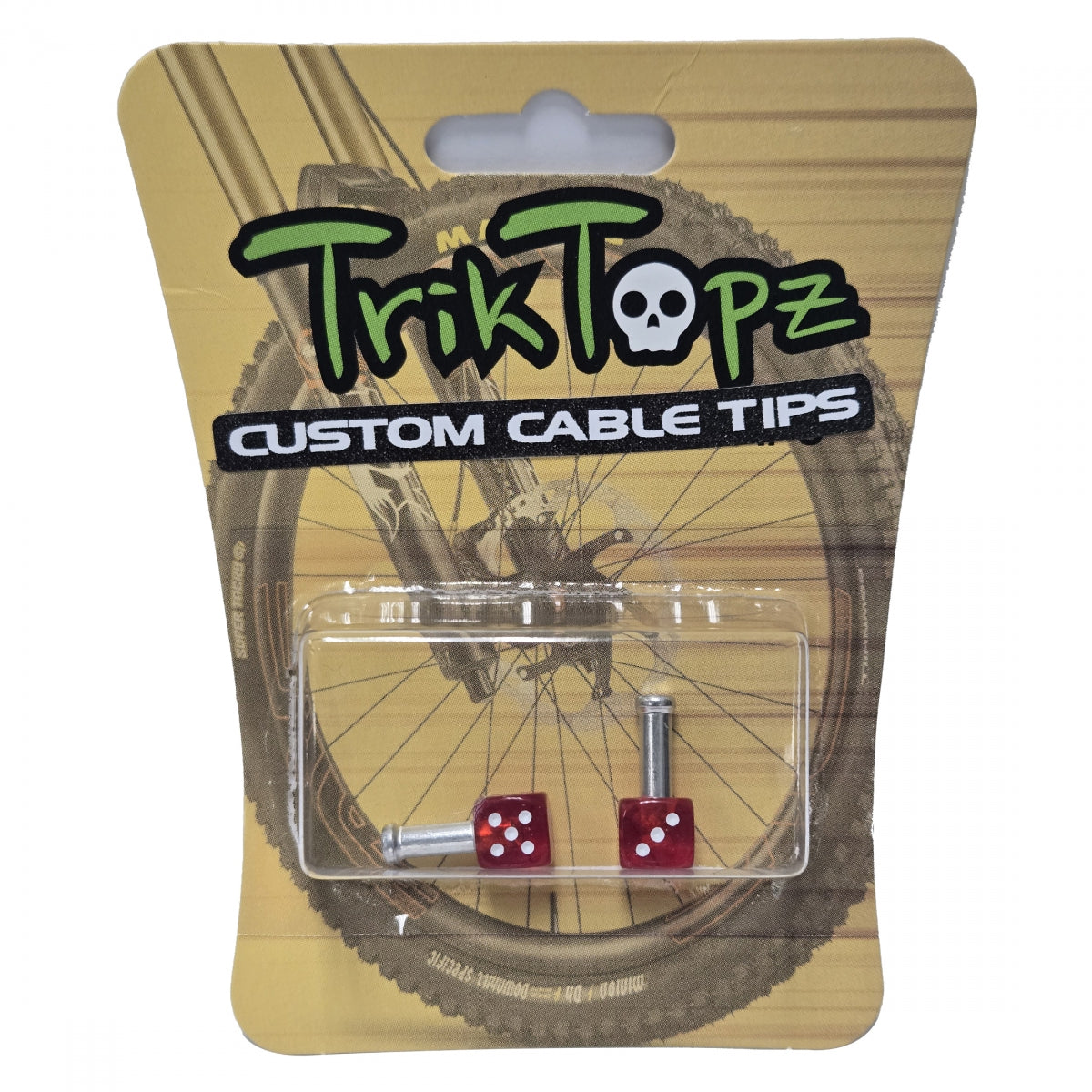 Cable Tip Triktopz Dice Clear RD 1pr/PK