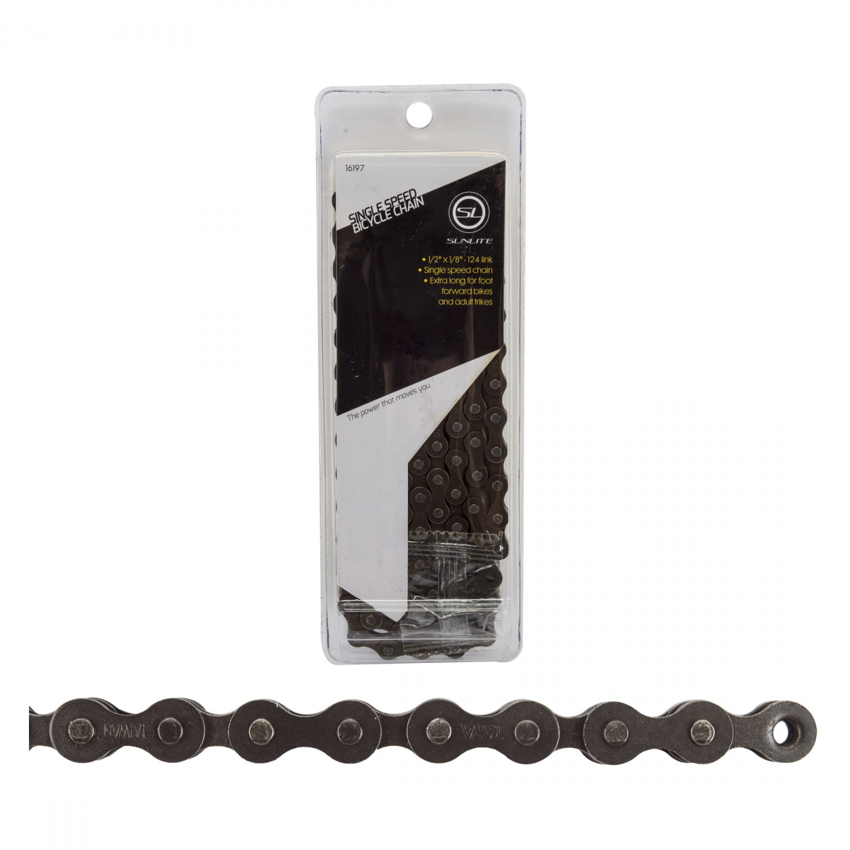 Chain Sunlt 1/2x1/8 SCN-SS 1s BK 124L X-LONG