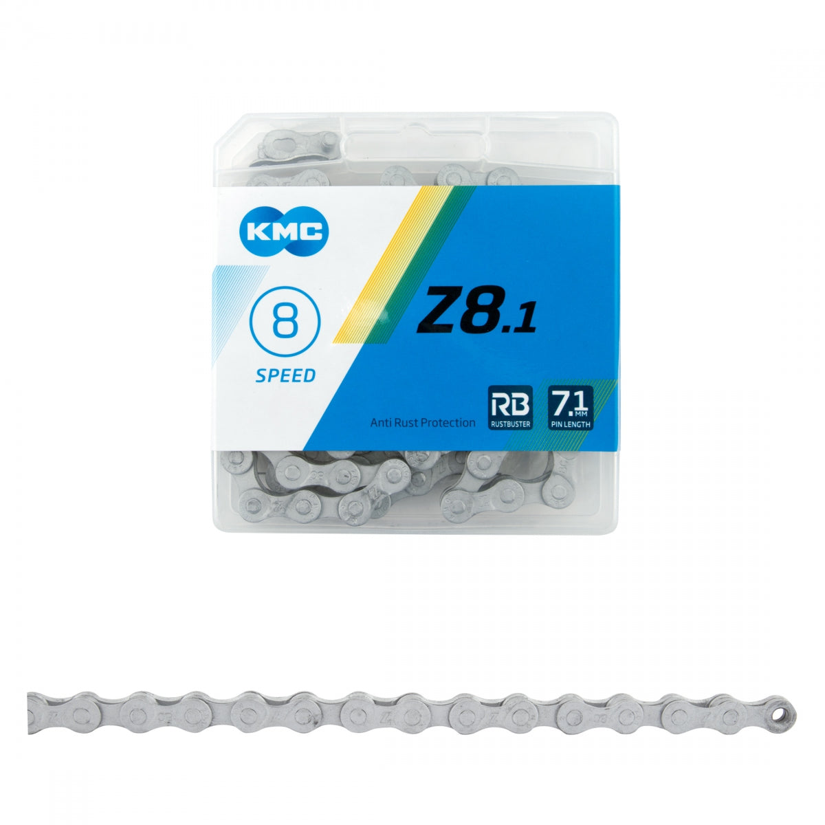 Chain KMC Z8.1 Index 6/7/8s Rust Buster SL 116L