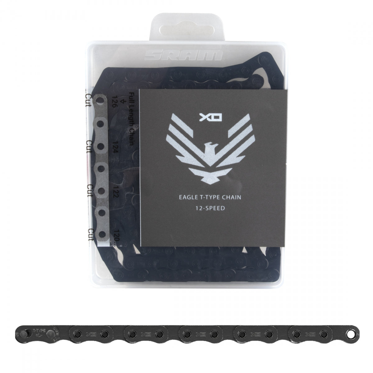 Chain Sram Eagle X0 12s BK 126L T-TYPE Solidpin Powerlock PVD BK