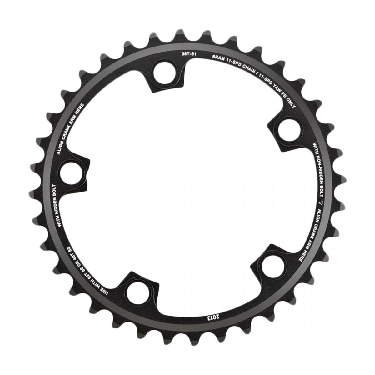 Chainring Sram 36T 110mm RED-X-GLIDE 11s S1 B-BK Yaw
