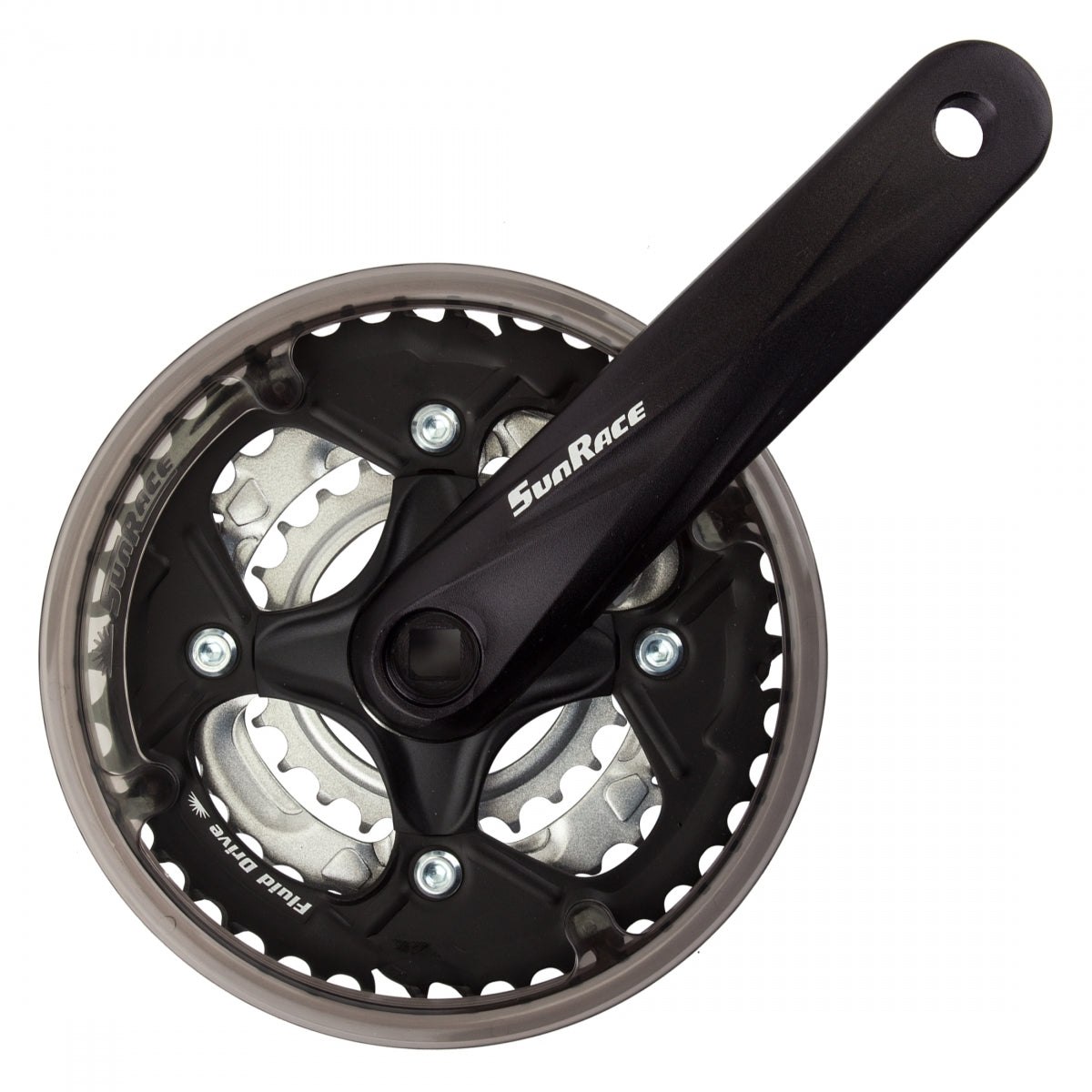 Crankset Sunrace FCM500 170x42/34/24 SQ w/CG BK/SL