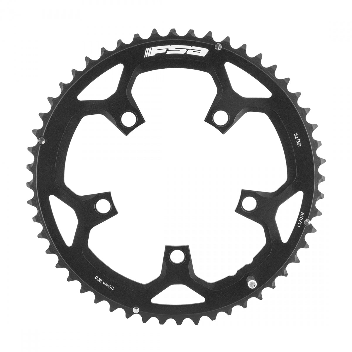 Chainring Fsa Road Pro 110mm 52T 5B 10/11s BK