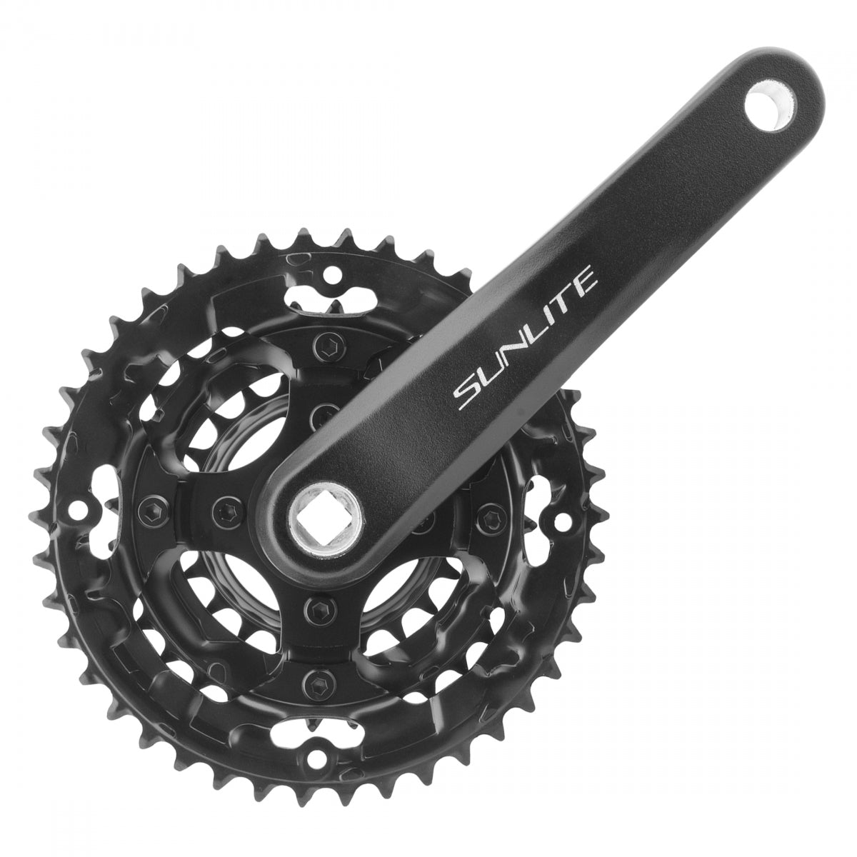 Crankset Sunlt MTB 175x42/32/22 SQ 7/8s BK/BK