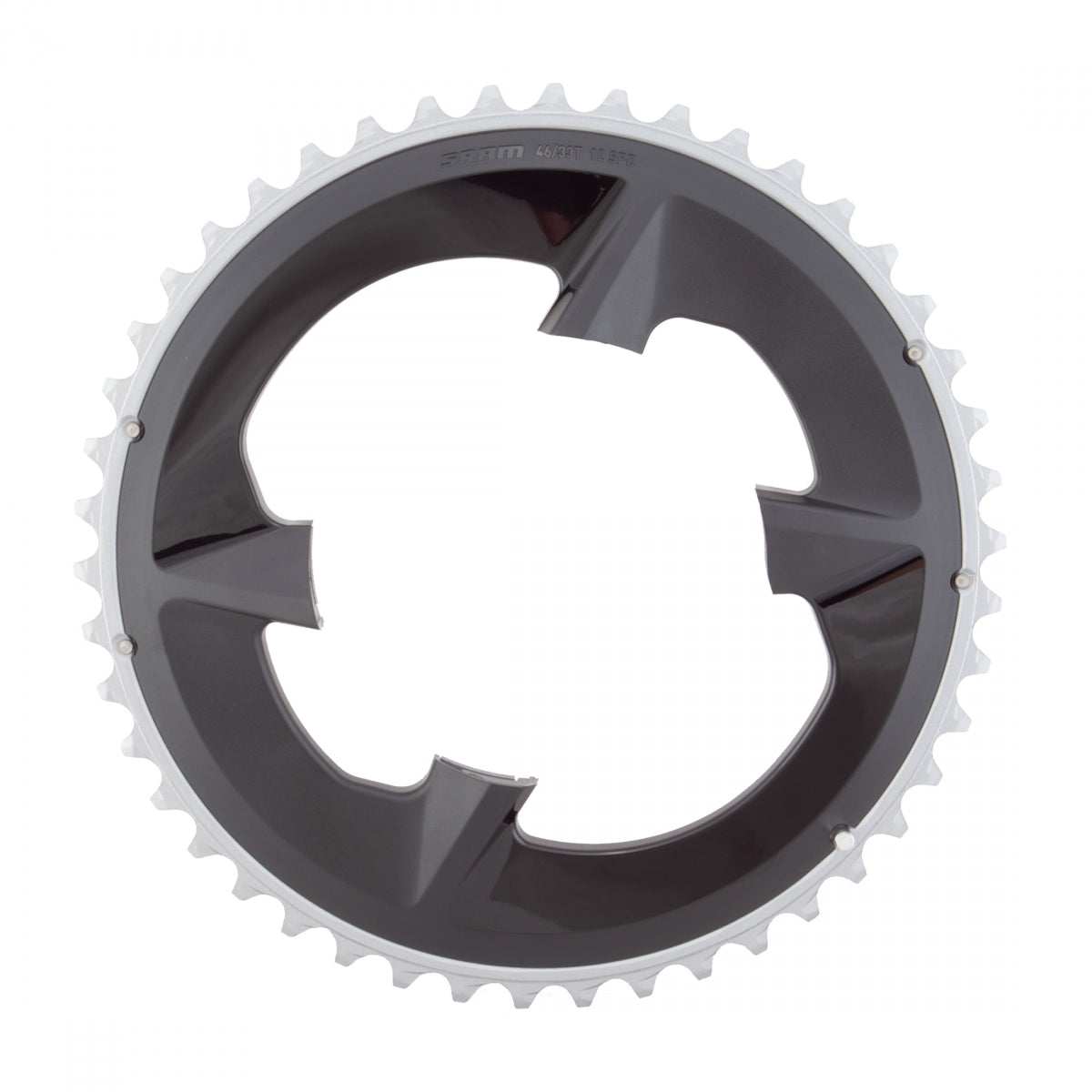 Chainring Sram 46T 107mm 4B 2x12 Rival BK w/CVR-PLATE