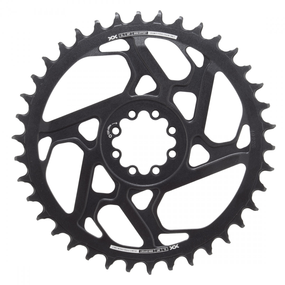 Chainring Sram 38T Direct Eagle 0mm BK XXSL D1 T-TYPE