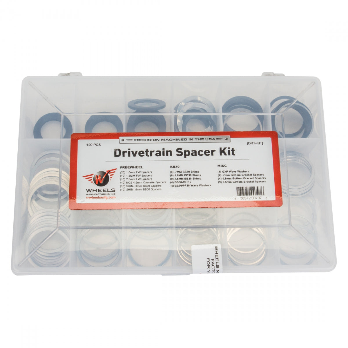 BB Part WMFG Spacer Kit 139pc BB30 Shims Wave Washers