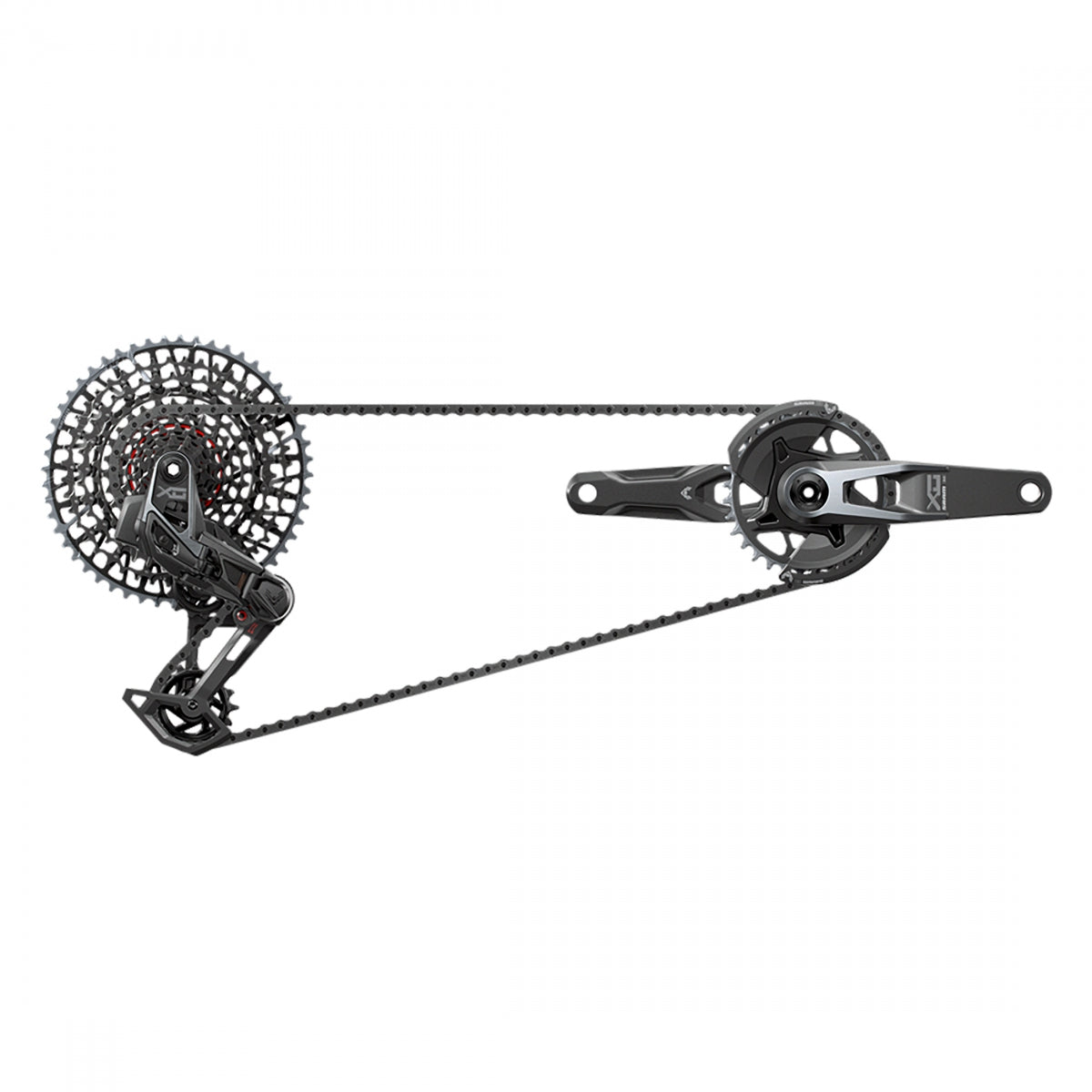 Group Kit Sram X0 Eagle T-TYPE V2 AXS RD/EC POD-ULT/CRANK Dub 12s-175x32DM/CHAIN/CASS 10-52 USB-C Charger BK