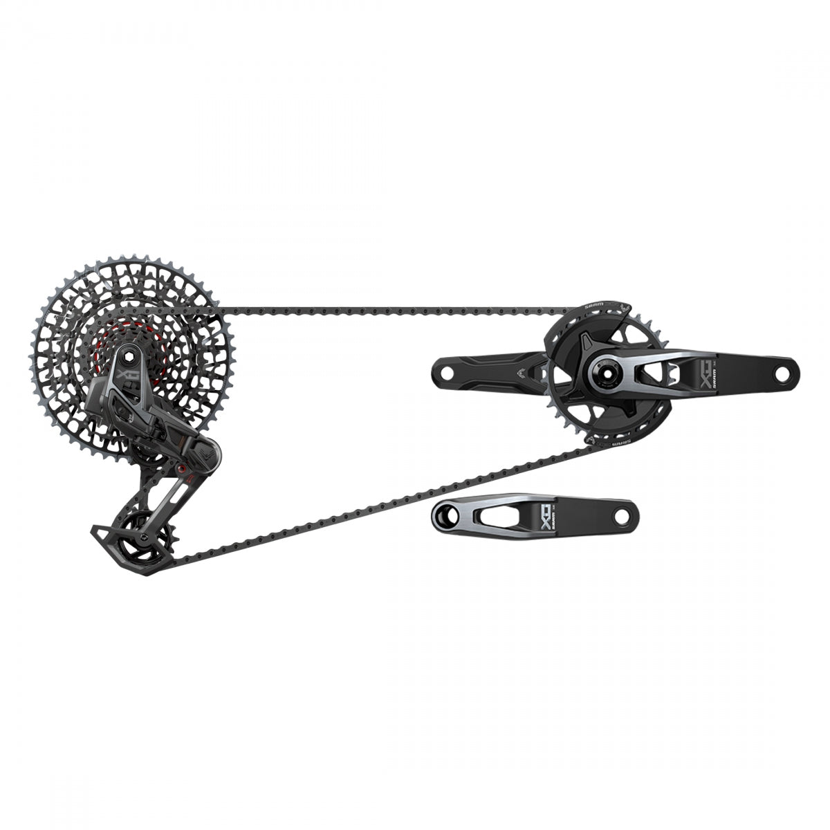 Group Kit Sram X0 Eagle T-TYPE V2 AXS RD/EC POD-ULT/CRANK Dub 12s-170x32DM/CHAIN/CASS 10-52 USB-C Charger BK