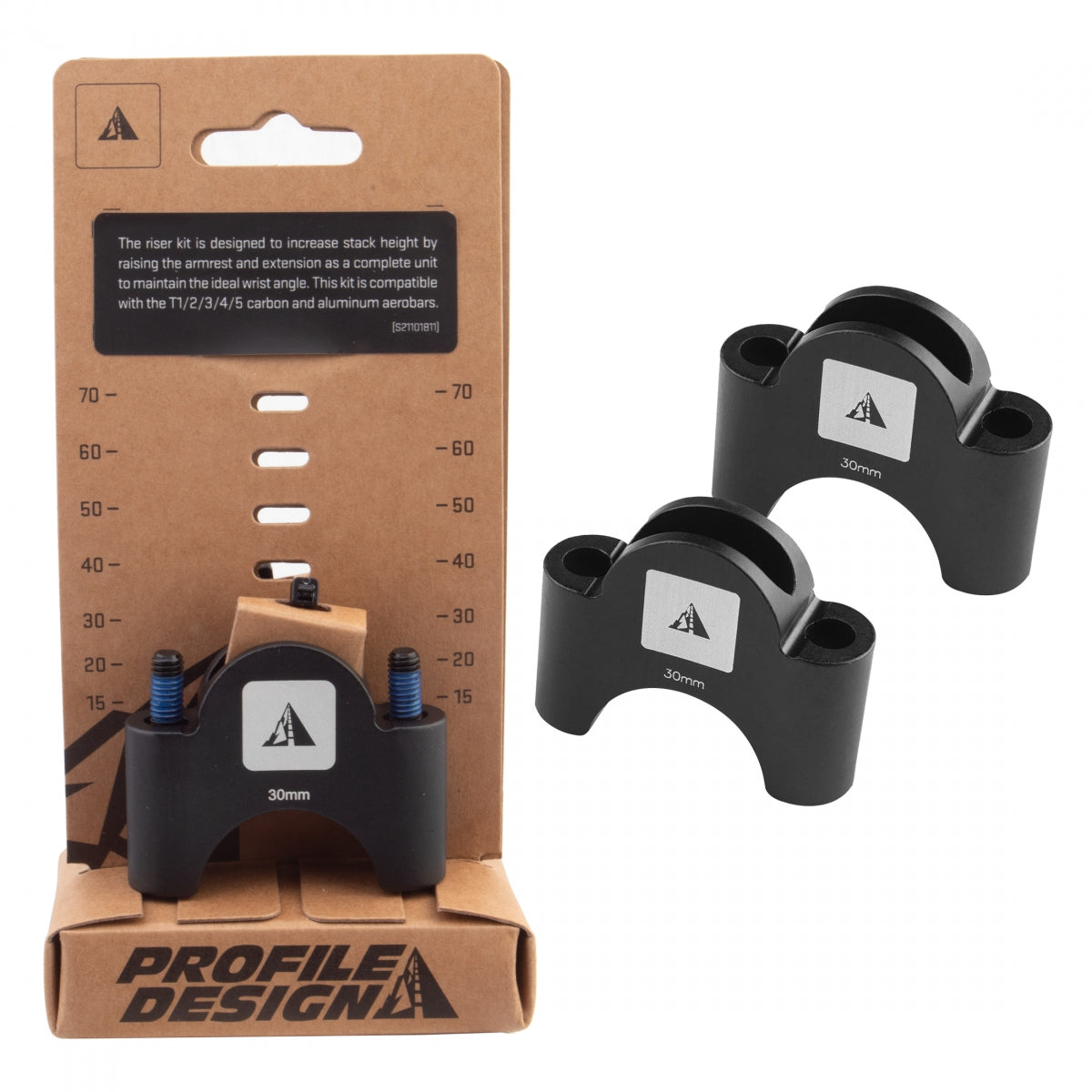 Hbar Profile Aerobar Riser Kit 30mm BK