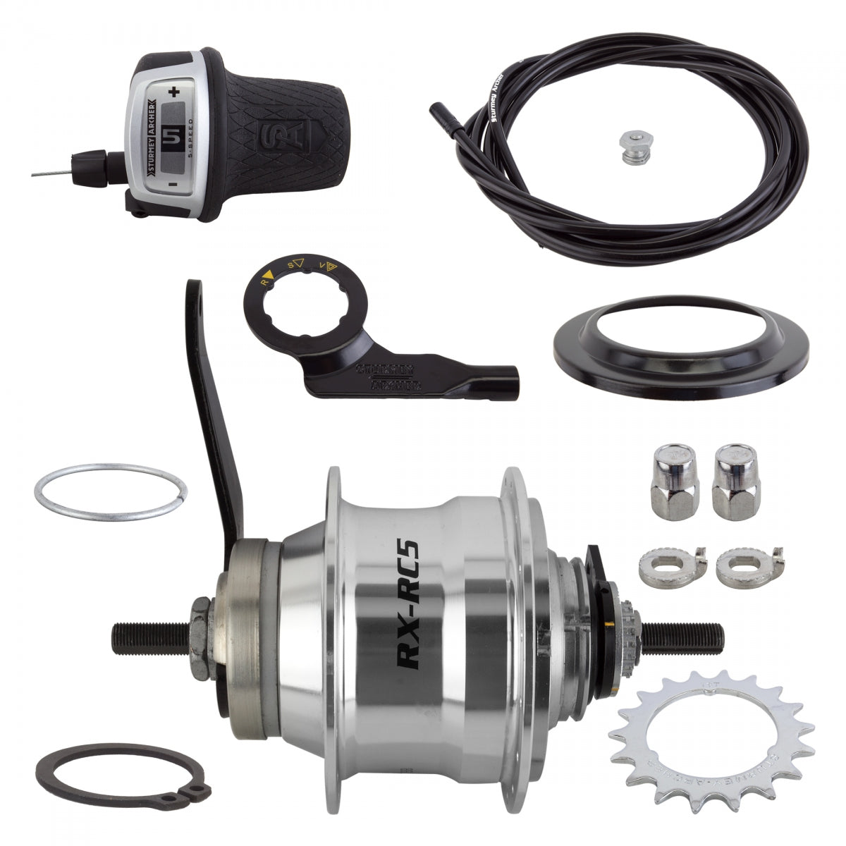 Hub RR S/A 5sp RXRC5 CB 32 SL w/TRIM KIT/TWIST-SHIFTER TSC50/CABLE 1700mm 18T 135/185mm Rotary