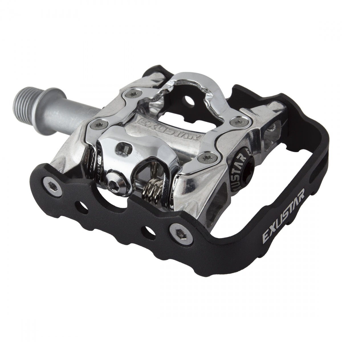 Pedals Exustar MTB SGL CLPLS PM86 BK/SL SPD