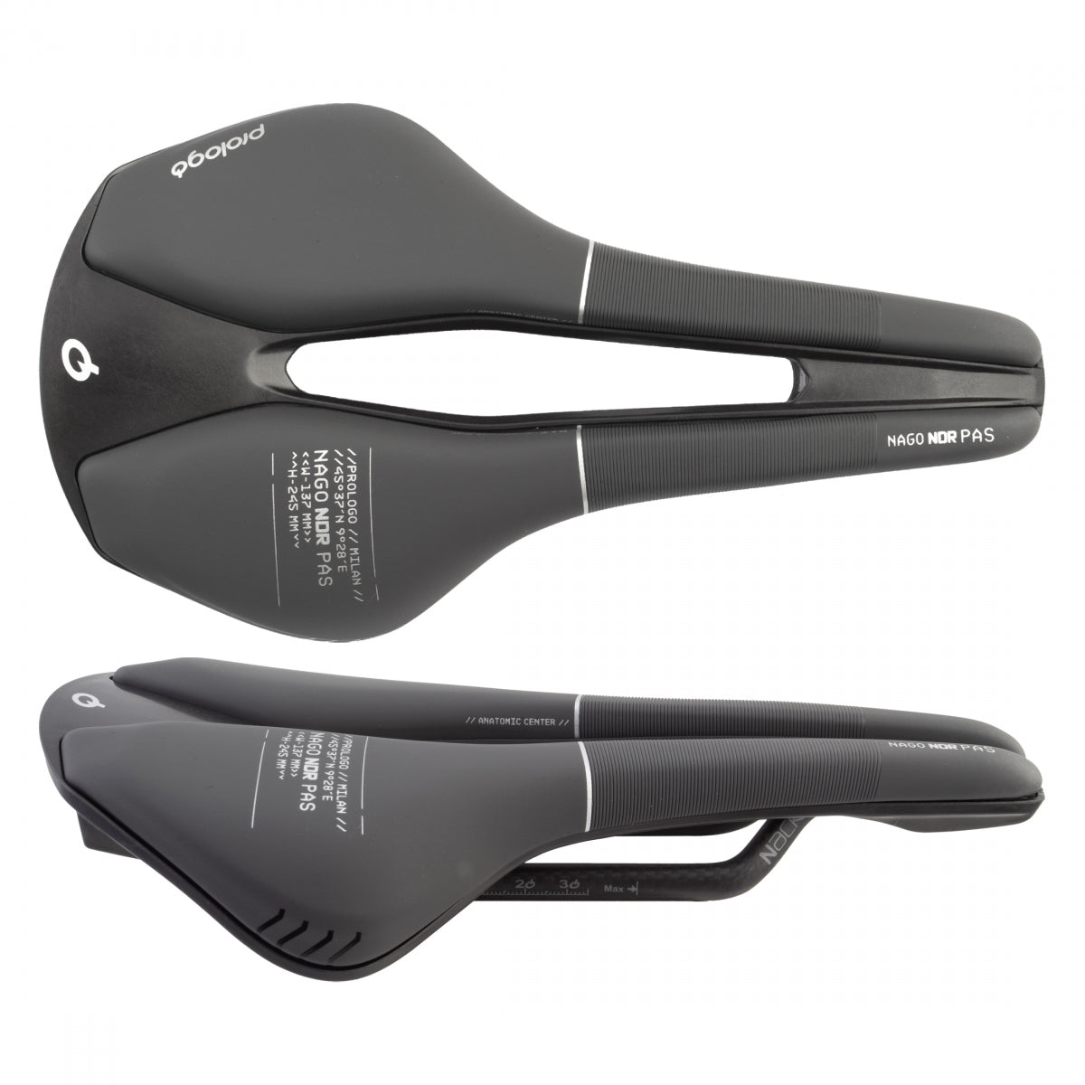 Saddle Prologo Nago NDR Pas Nack 137 BK/GY