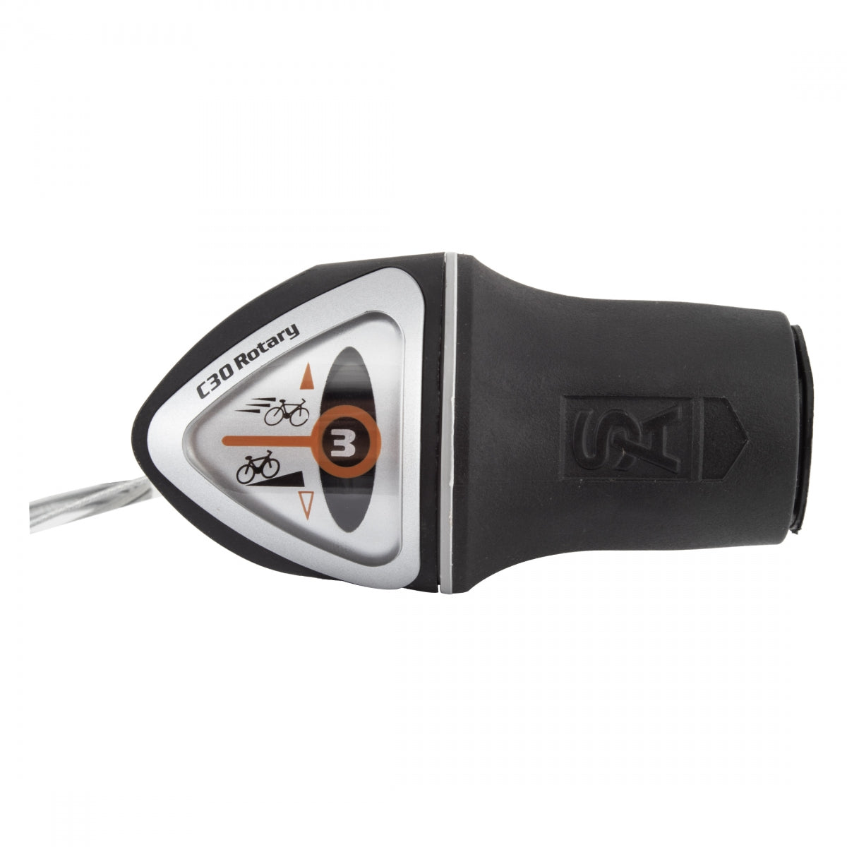Shifter S/A 3sp HB TSC30 Twist RH w/INNER Cable 1900mm Rotary BK/SL