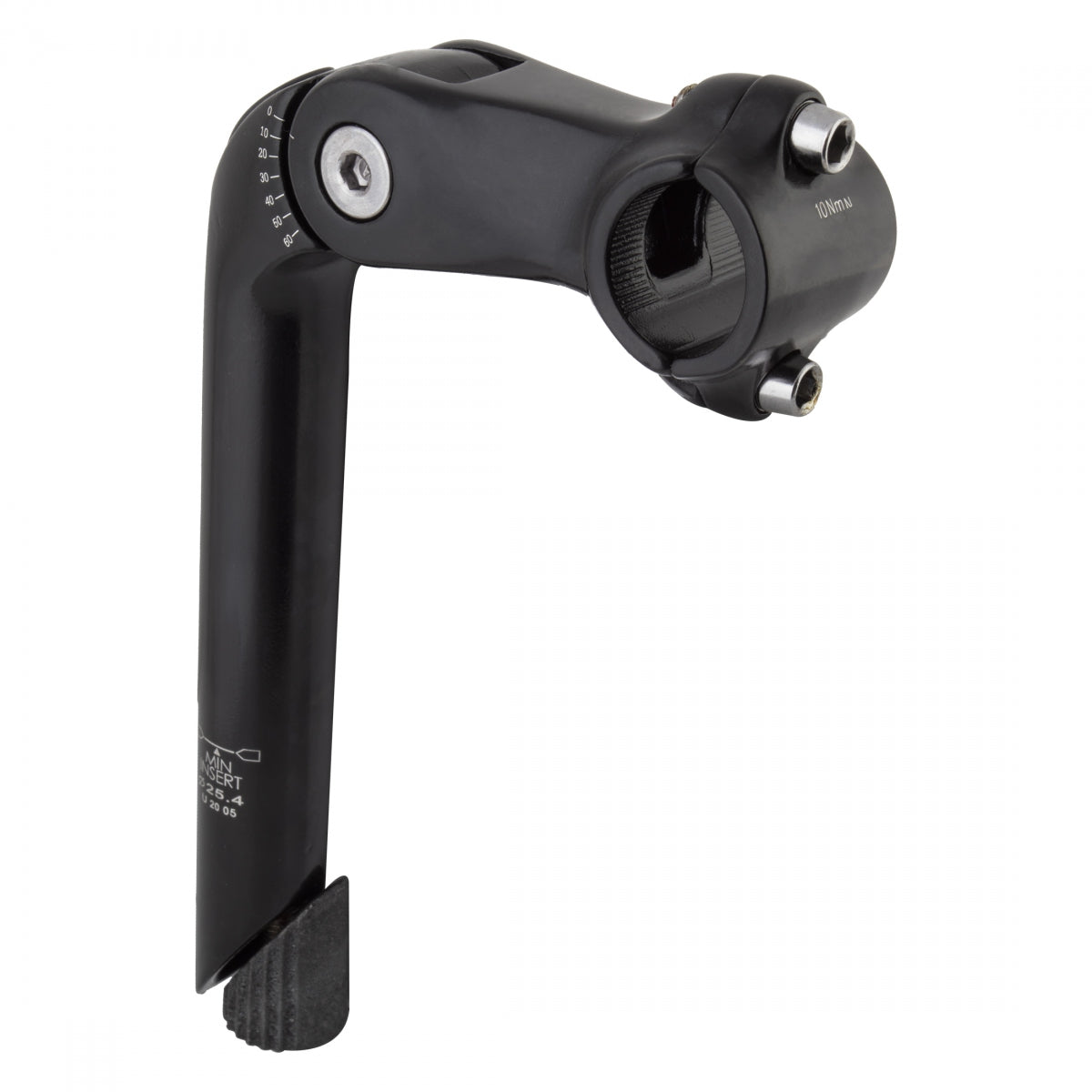 Stem Sunlt ADJ Quill 1-1/8inx90x180 25.4CLMP BK