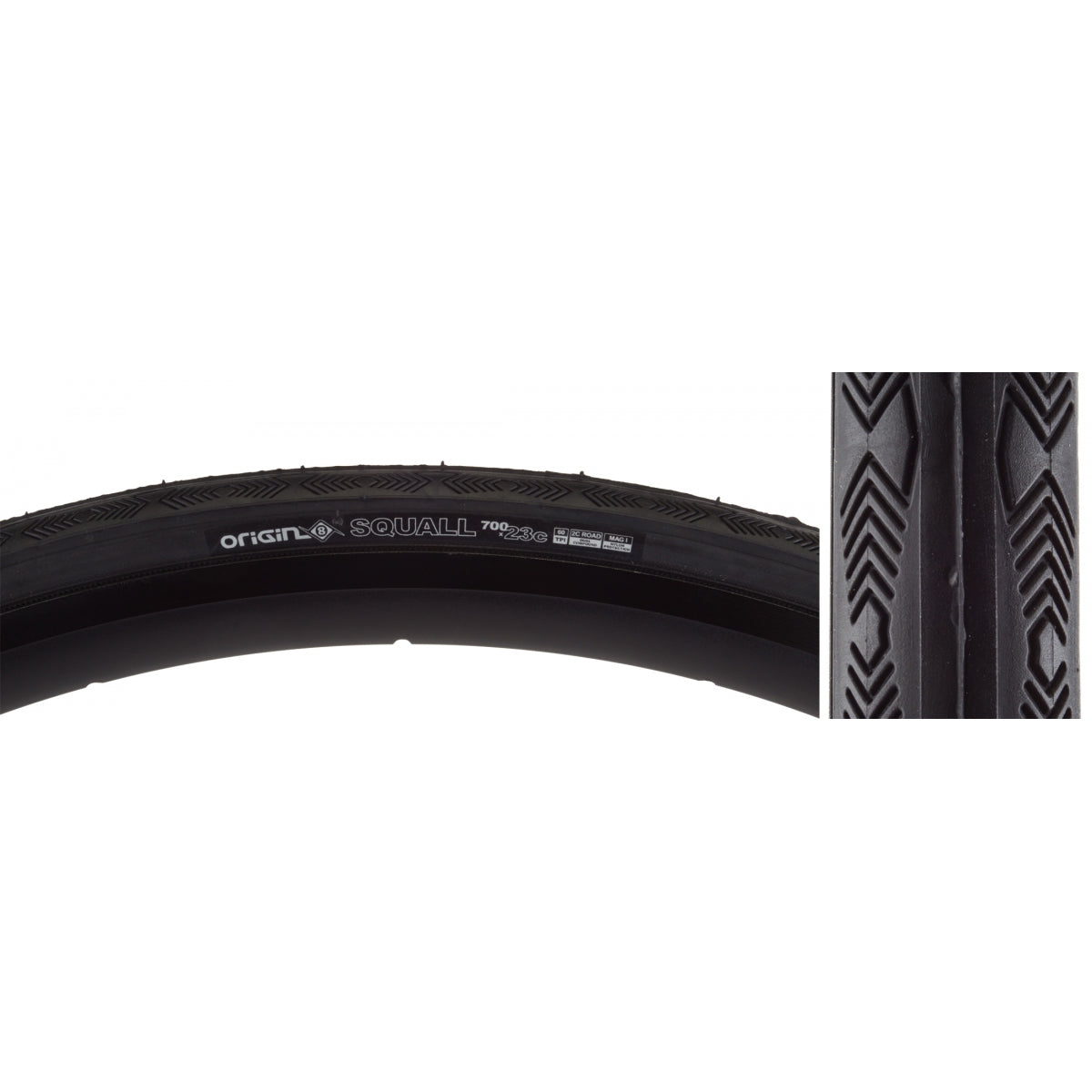 Tire OR8 Squall 700x23 Wire Belt BK/BK