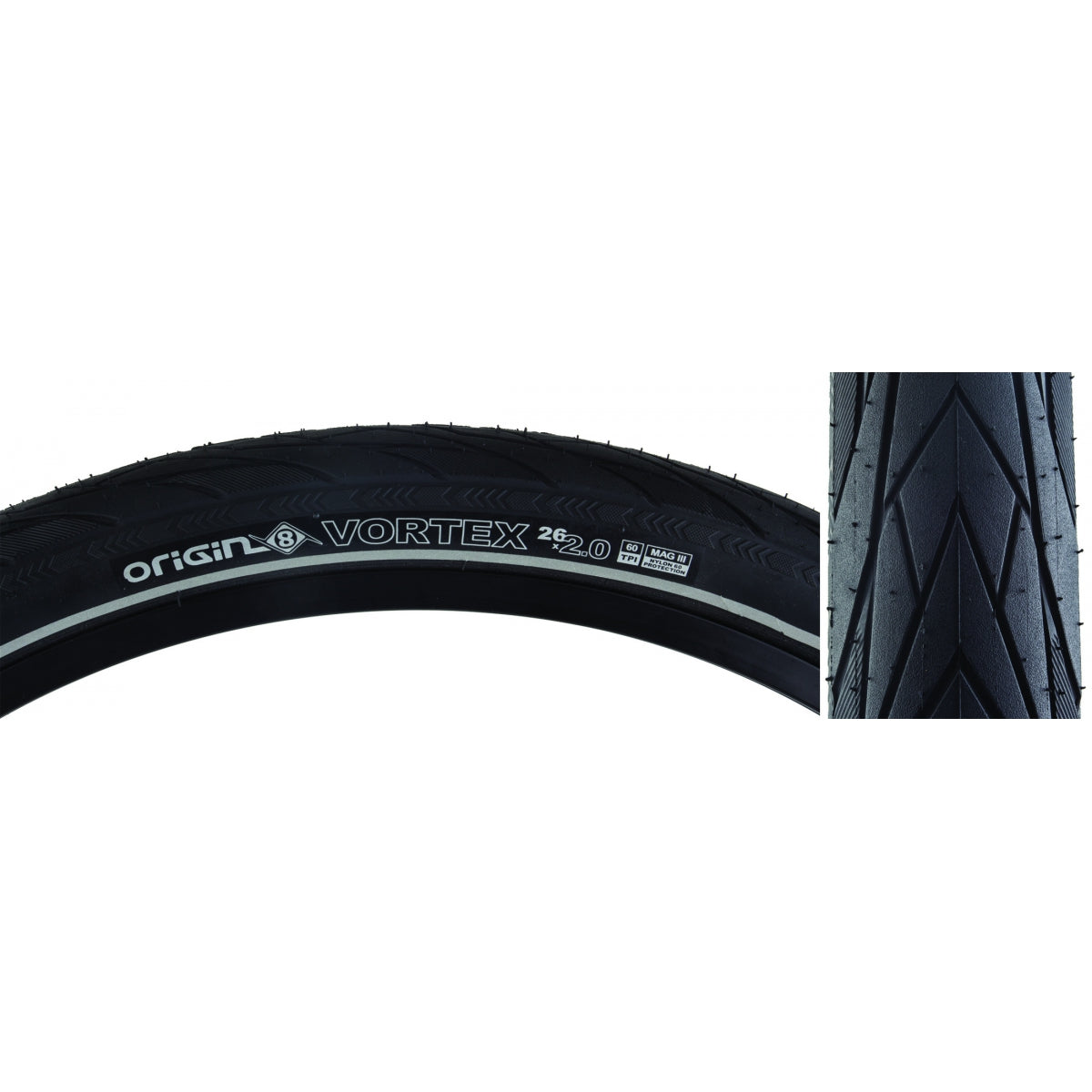 Tire OR8 Vortex 26x2.00 Wire Belt BK/BK/REF
