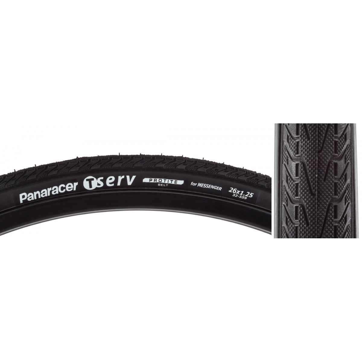 Tire Pan Tserv Protite 26x1.25 Fold BK/BK