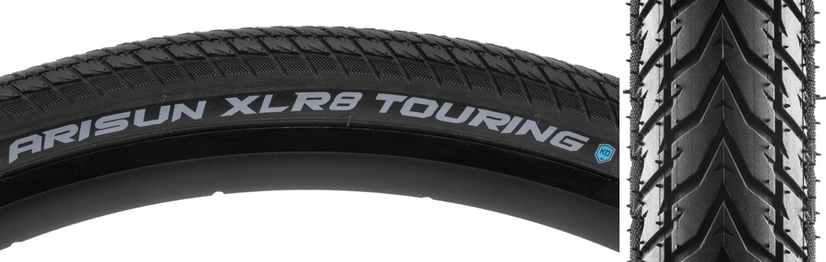 Arisun Tire XLR8 Touring 700x35 BK/BK WIRE/60 KD (SKU 591659)