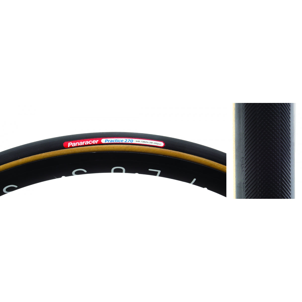Tire Tubular Pan Practice 700x22.5 BK/YSY 42mm Removable Valve Fold
