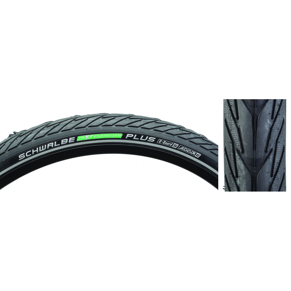Tire SWB Energizer Plus 700x38 Perf Twin GN-GUARD BK/BK/REF Addix E50 Wire