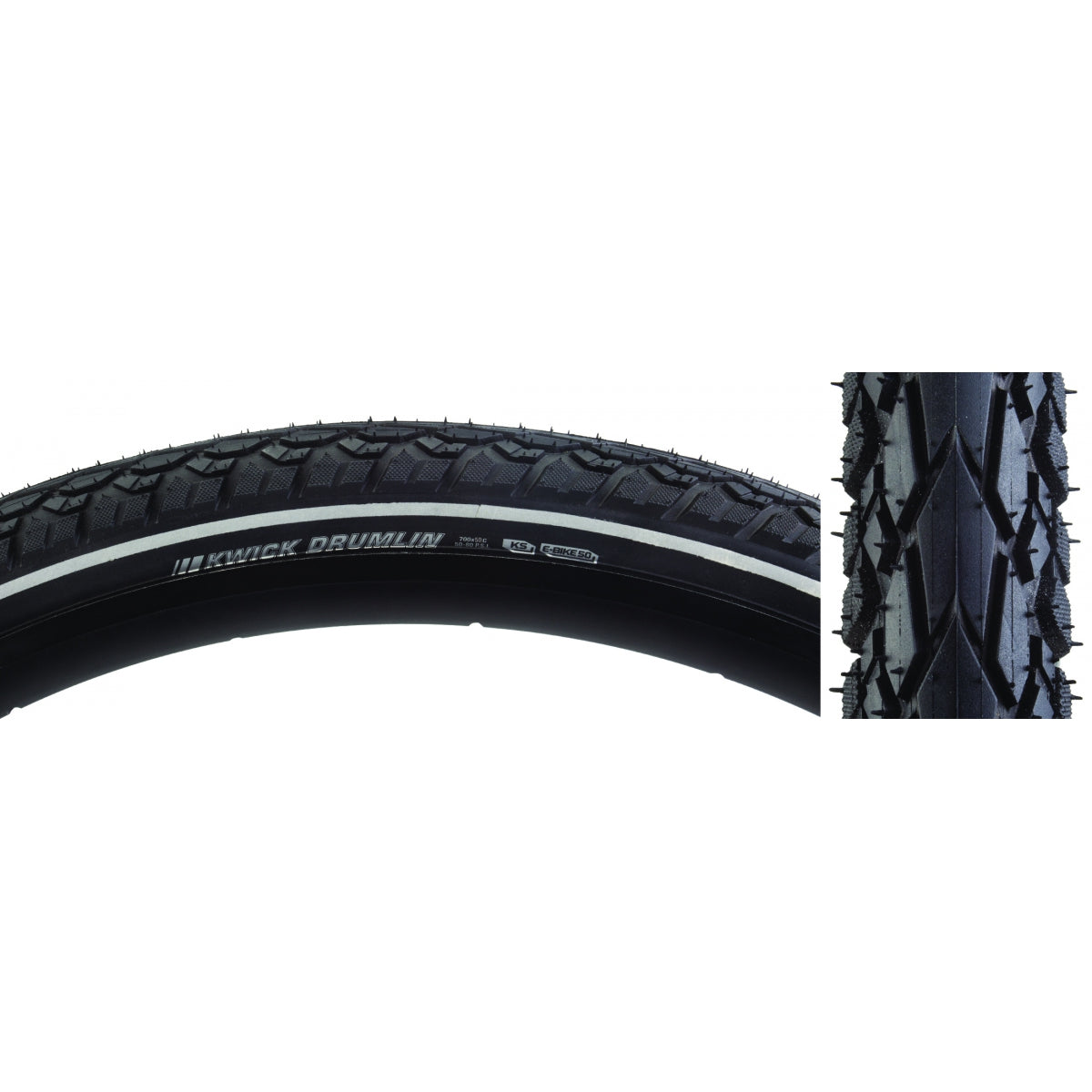 Tire Ken Kwick Drumlin Sport 700x50 BK/BK/REF SRC/KS/60 Wire 80psi E50