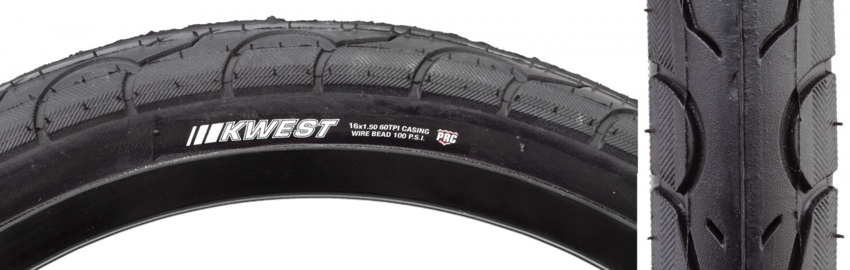 Tire Ken Kwest 16x1.5 BK/BK SRC/PRC/60 Wire 100psi