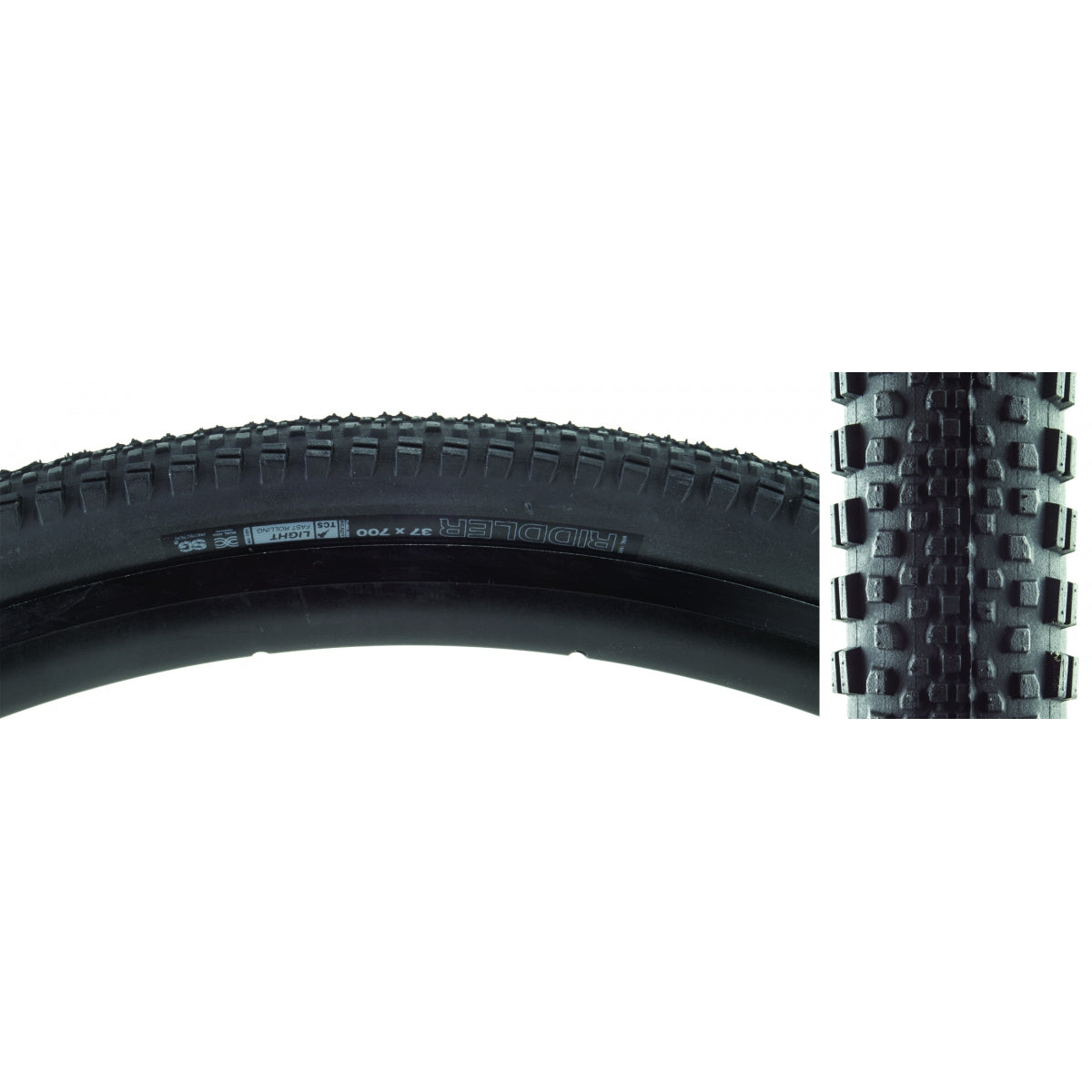 WTB Tire Riddler 700x37 BK/BK TCS Light FR/DUAL DNA/SG2 Fold (SKU 592897)