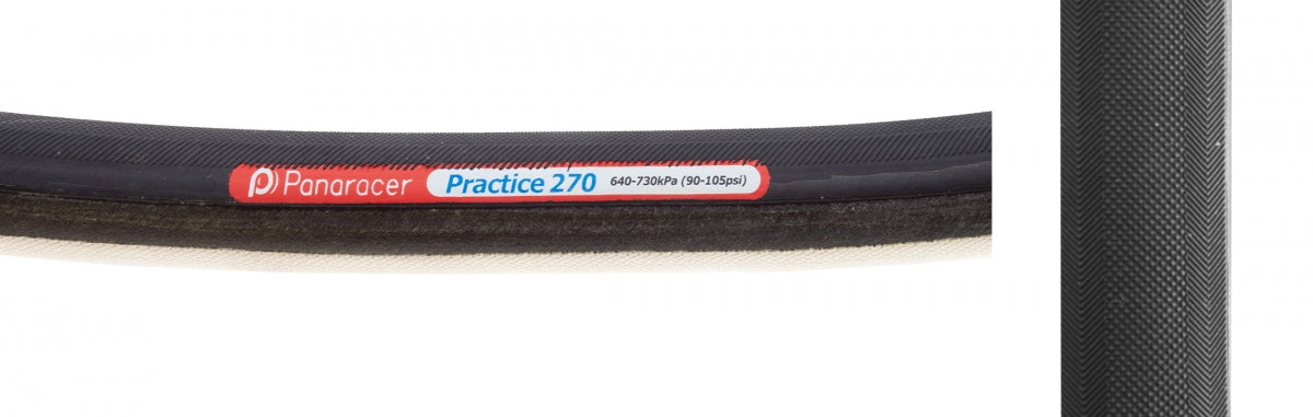 Tire Tubular Pan Practice 700x25 BK/BK 42mm Removable Valve Fold