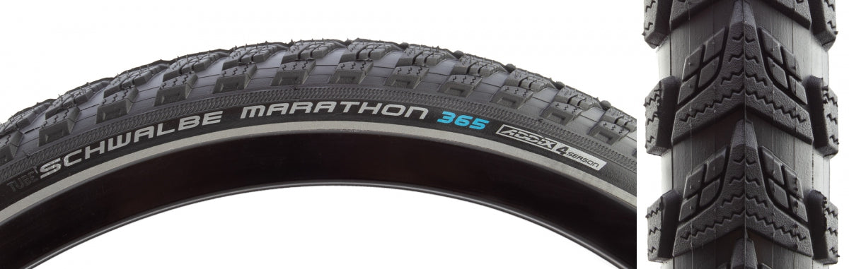 Tire SWB Marathon 365 700x35 Perf Twin Skin GN-GUARD BK/BK/REF Addix 4SEASON E50 Wire