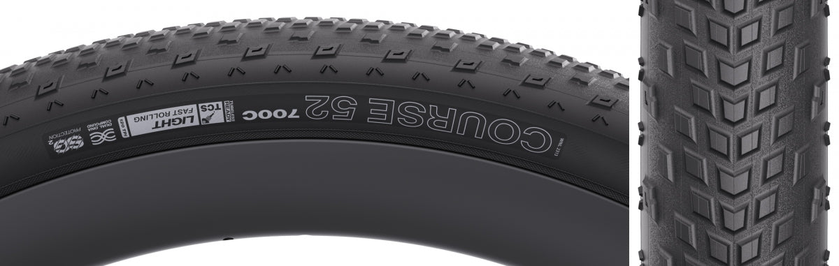 Tire WTB Course 700x52 BK/BK Light FR TCS/120/DUAL/DNA/SG2/AT Fold