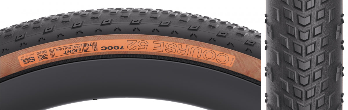 Tire WTB Course 700x52 BK/TAN Light FR TCS/120/DUAL/DNA/SG2/AT Fold