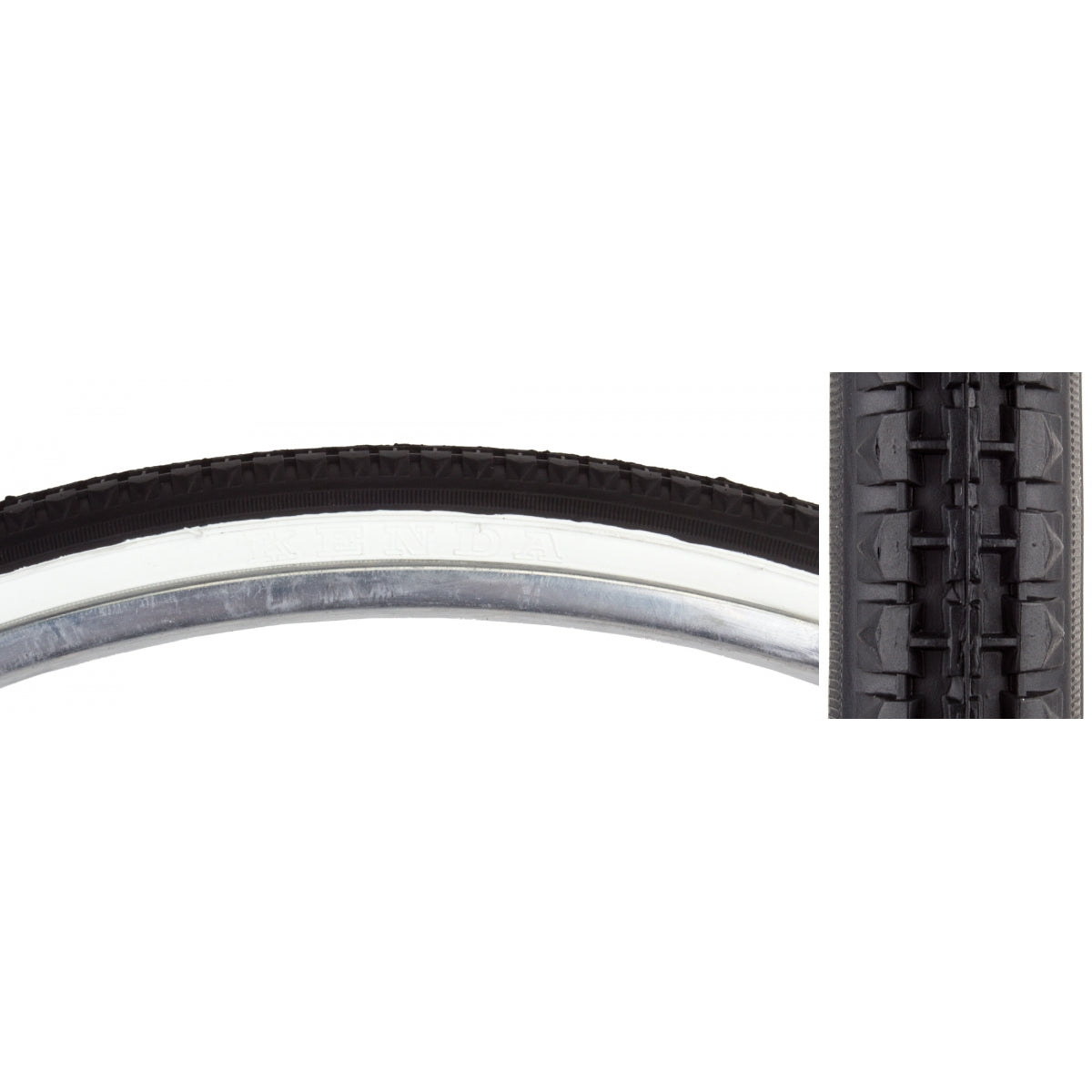 Tire Sunlt 26x1-3/8 BK/WH Street K103 Wire