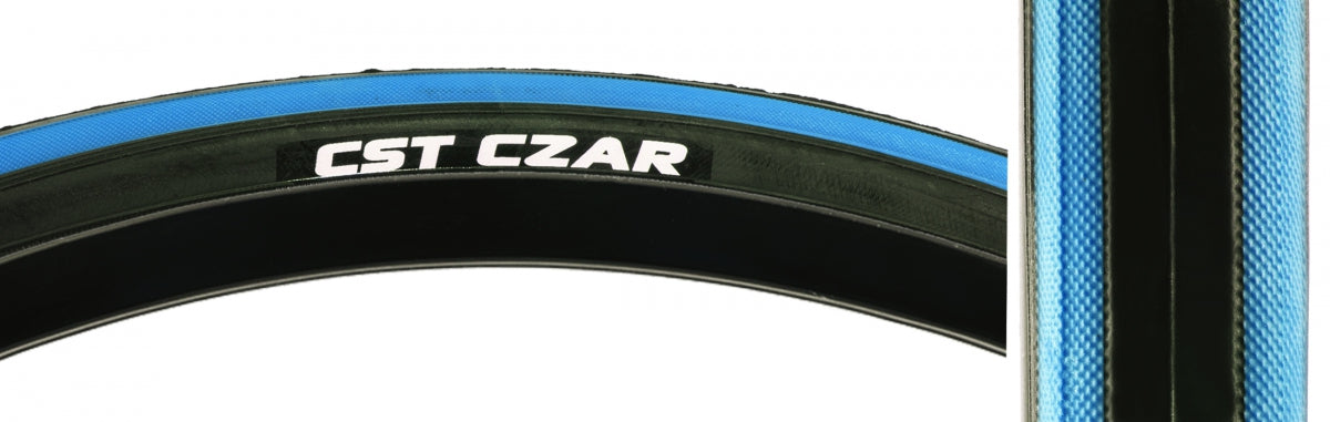 CST Premium Tire Czar 700x25 BK/BU 120lb Wire (SKU 60872)