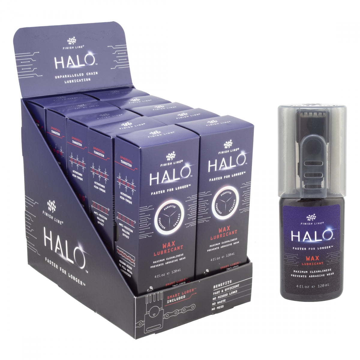 Lube F-L Halo Wax 4oz 10-BOTTLE Display w/SMART Luber