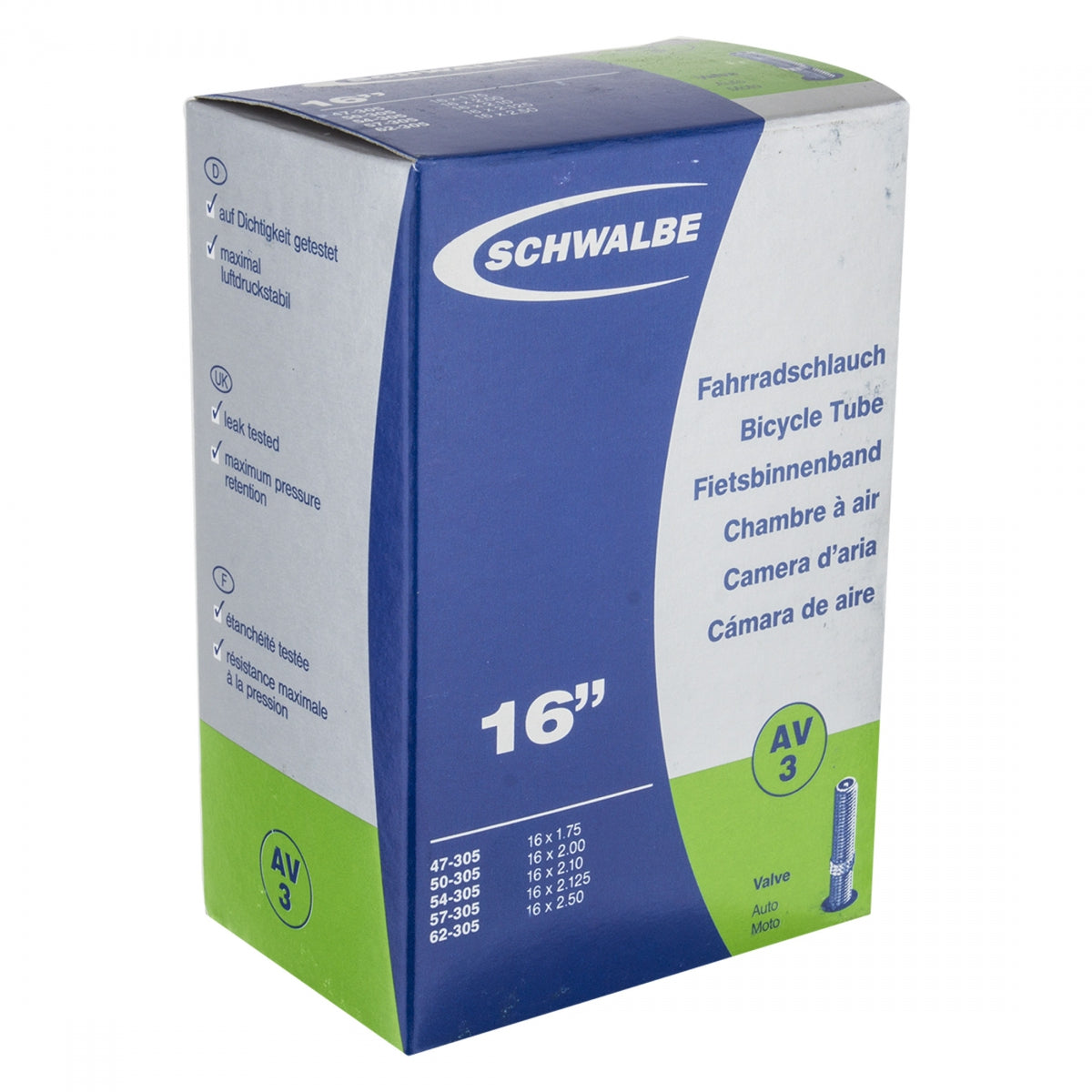 Tube Schwalbe 16 305x47/62 SV 40mm