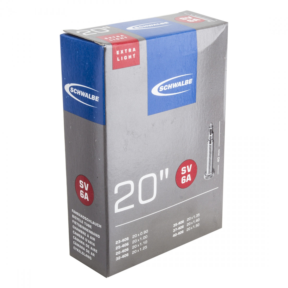 Tube Schwalbe 20 406x23/40 Extra Light PV 40mm