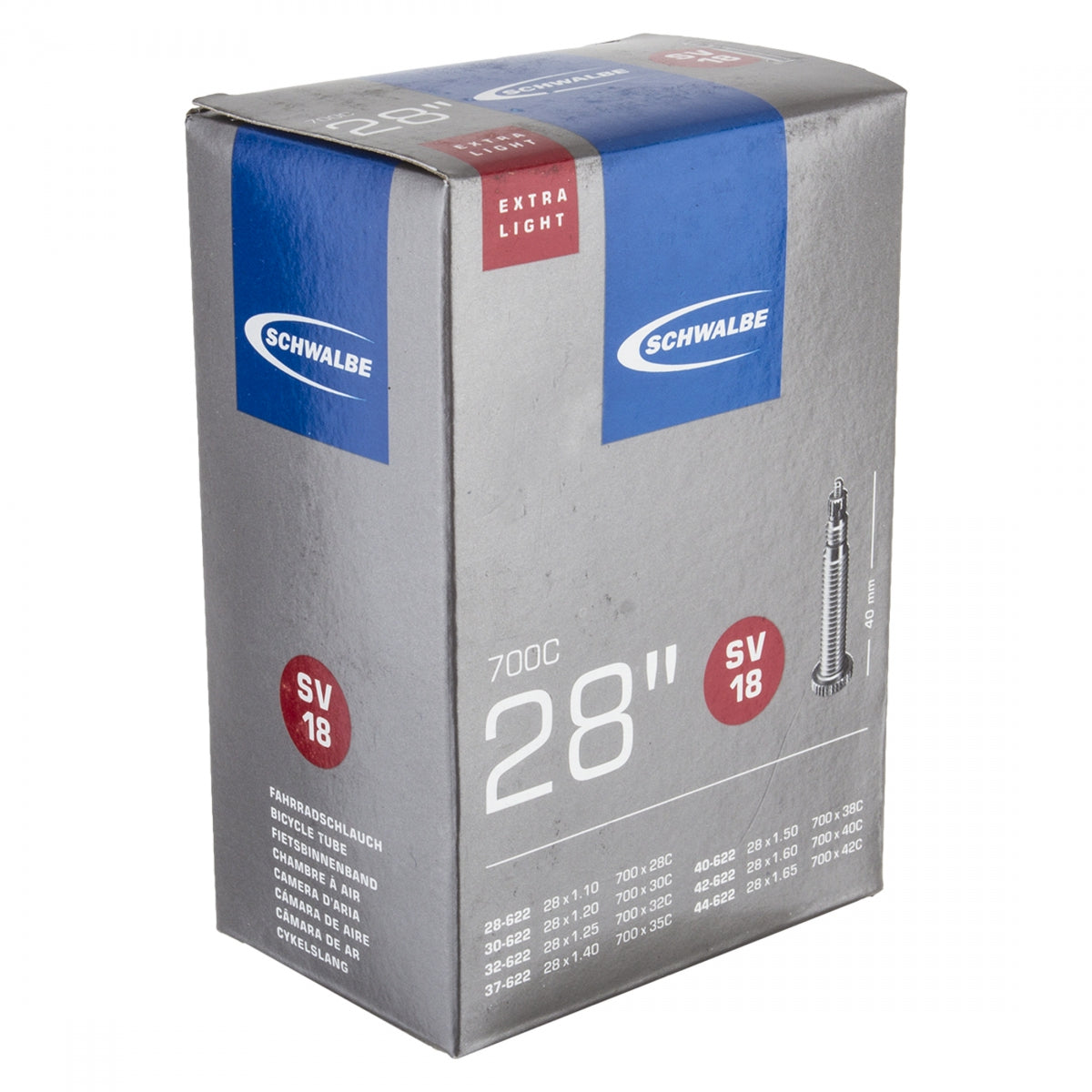 Tube Schwalbe 28 622x28/44 Extra Light PV 40mm