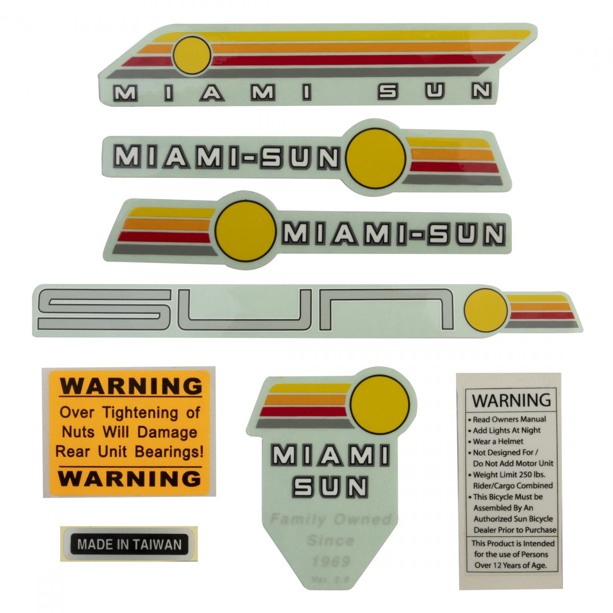 Decal Set Sun Trike Rep Kit