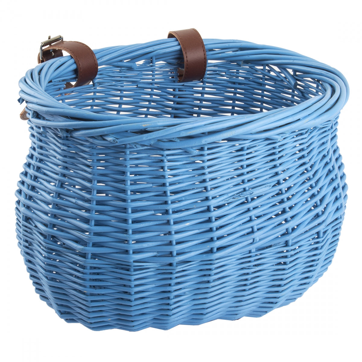 Basket Sunlt FT Willow Bushel Blu STRAP-ON 13x8x9