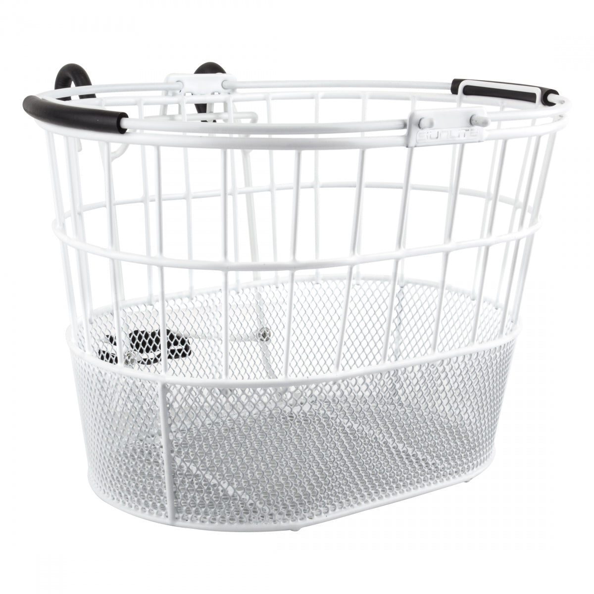 Basket Sunlt FT WIRE/MESH Oval L/O STD WH w/BRACKET