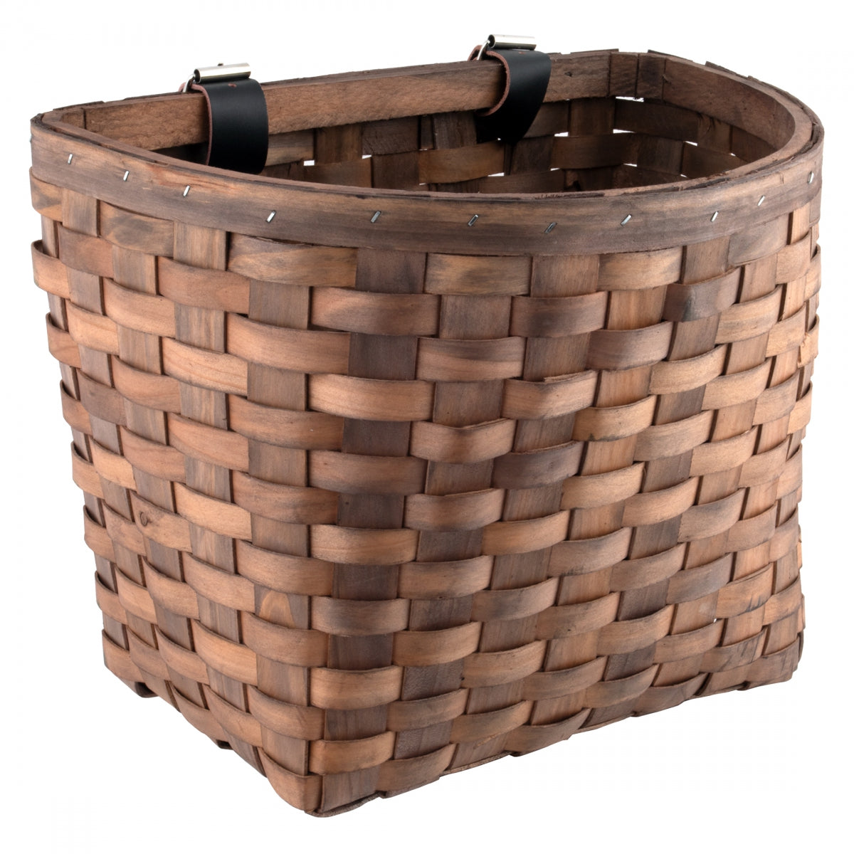 Basket Sunlt FT WOOD/BEECH DK-BRN Woven w/STRAPS